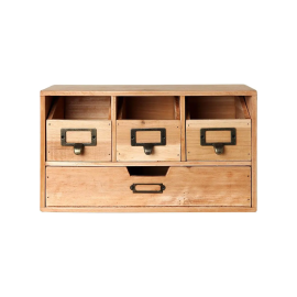 Korea Small Wood 4 Boxes Storage